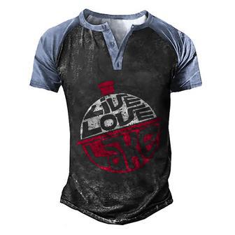 Fun At The Lake Live And Love Fishing Bobber Graphic Design Printed Casual Daily Basic Men's Henley Shirt Raglan Sleeve 3D Print T-shirt - Thegiftio UK