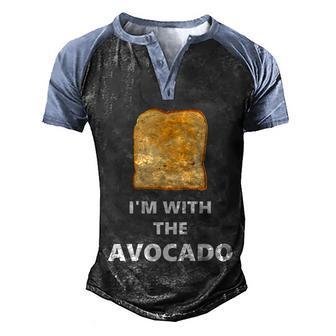 Fun Im With The Avocado Toast Funny Halloween Costume Gift Graphic Design Printed Casual Daily Basic Men's Henley Shirt Raglan Sleeve 3D Print T-shirt - Thegiftio UK