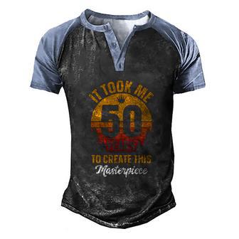 Funny 50 Years Old Joke Gag Gift Idea Graphic Design Printed Casual Daily Basic Men's Henley Shirt Raglan Sleeve 3D Print T-shirt - Thegiftio UK