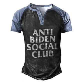 Funny Anti Biden Anti Biden Social Club Men's Henley Shirt Raglan Sleeve 3D Print T-shirt - Monsterry UK