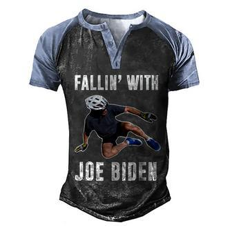 Funny Anti Biden Fallin With Joe Biden Funny Bicycle Men's Henley Shirt Raglan Sleeve 3D Print T-shirt - Monsterry AU