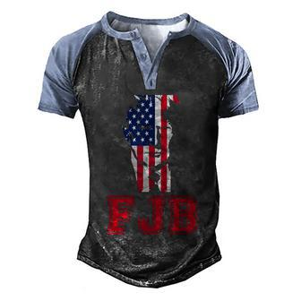 Funny Anti Biden Fjb Anti Biden Conservative Impeach 46 Men's Henley Shirt Raglan Sleeve 3D Print T-shirt - Monsterry