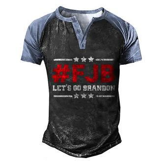 Funny Anti Biden Fjb Let Go Brandon Lets Go Brandon Republican Fjb Funny Men's Henley Shirt Raglan Sleeve 3D Print T-shirt - Monsterry