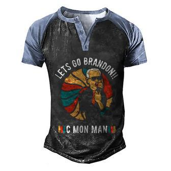 Funny Anti Biden Fjb Lets Go Brandon Fjb Chant Parody Racing Fans Fjb Funn Men's Henley Shirt Raglan Sleeve 3D Print T-shirt - Monsterry UK