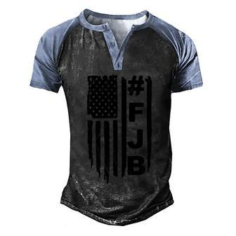 Funny Anti Biden Fjb Pro America Us Flag F Biden Fjb T Anti Joe Biden Unise Men's Henley Shirt Raglan Sleeve 3D Print T-shirt - Monsterry AU