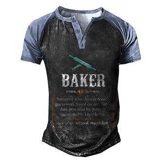 Funny Baker Gift Definition I Funny Baking Gift Graphic Design Printed Casual Daily Basic Men's Henley Shirt Raglan Sleeve 3D Print T-shirt - Thegiftio UK