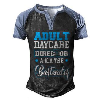 Funny Bar Or Bartender Adult Daycare Or Bartender Cute Gift Graphic Design Printed Casual Daily Basic Men's Henley Shirt Raglan Sleeve 3D Print T-shirt - Thegiftio UK