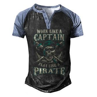 Funny Boat Captain Shirt Boating Pirate Shirt Motorboat Tank Top Graphic Design Printed Casual Daily Basic Men's Henley Shirt Raglan Sleeve 3D Print T-shirt - Thegiftio UK