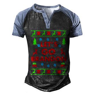 Funny Brandon Christmas Republican Conservative Biden Xmas Graphic Design Printed Casual Daily Basic Men's Henley Shirt Raglan Sleeve 3D Print T-shirt - Thegiftio UK