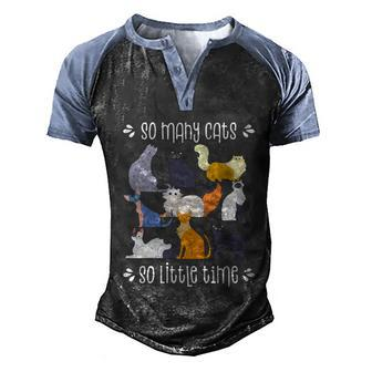 Funny Cat Cat Owner Cat Lover Cute Cat Graphic Design Printed Casual Daily Basic Men's Henley Shirt Raglan Sleeve 3D Print T-shirt - Thegiftio UK