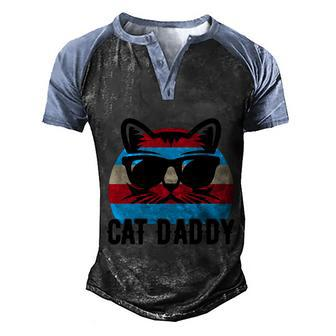Funny Cat Get Perfect Cat Dady Cat Day Cat Lover Men's Henley Shirt Raglan Sleeve 3D Print T-shirt - Thegiftio UK