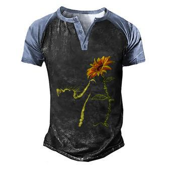 Funny Cat Sunflower For Cat Lovers Cat Mom Cat Lady Graphic Design Printed Casual Daily Basic Men's Henley Shirt Raglan Sleeve 3D Print T-shirt - Thegiftio UK
