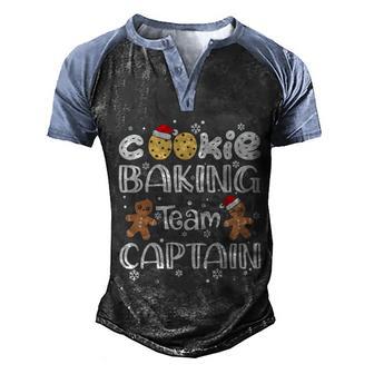 Funny Christmas Cookie Baking Team Captain Gingerbread Xmas Graphic Design Printed Casual Daily Basic Men's Henley Shirt Raglan Sleeve 3D Print T-shirt - Thegiftio UK