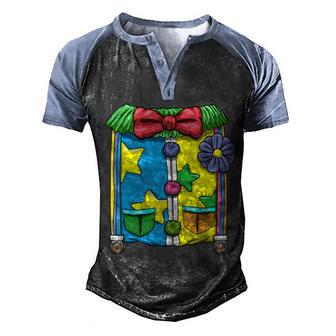 Funny Clown Halloween Costume Suit Graphic Design Printed Casual Daily Basic V2 Men's Henley Shirt Raglan Sleeve 3D Print T-shirt - Thegiftio UK