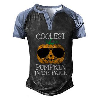 Funny Coolest Pumpkin In The Patch Halloween Graphic Design Printed Casual Daily Basic Men's Henley Shirt Raglan Sleeve 3D Print T-shirt - Thegiftio UK