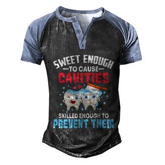 Funny Dental Gift Cool Gift Cute Hygienist Assistant And Dentist Gift Graphic Design Printed Casual Daily Basic Men's Henley Shirt Raglan Sleeve 3D Print T-shirt - Thegiftio UK
