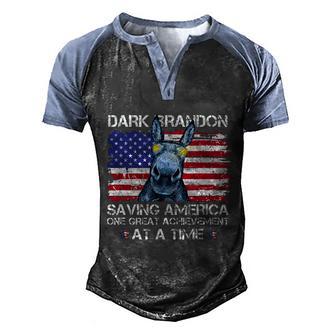 Funny Donkey Dark Brandon Saving America Political Men's Henley Shirt Raglan Sleeve 3D Print T-shirt - Thegiftio UK