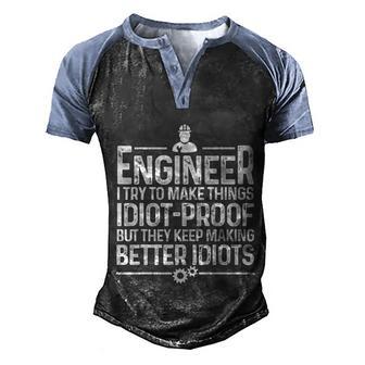 Funny Engineer Gift For Men Women Cool Engineering Mechanic Tshirt Graphic Design Printed Casual Daily Basic Men's Henley Shirt Raglan Sleeve 3D Print T-shirt - Thegiftio UK