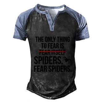 Funny Fear Spiders Halloween Costume Graphic Design Printed Casual Daily Basic Men's Henley Shirt Raglan Sleeve 3D Print T-shirt - Thegiftio UK