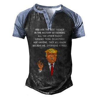 Funny Great Dad Donald Trump Fathers Day Gift Men's Henley Shirt Raglan Sleeve 3D Print T-shirt - Thegiftio UK