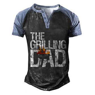 Funny Grilling Dad Barbecue Party Summer Bbq Fathers Day Cute Gift Graphic Design Printed Casual Daily Basic Men's Henley Shirt Raglan Sleeve 3D Print T-shirt - Thegiftio UK