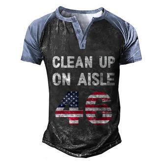 Funny Halloween Anti Biden Clean Up On Aisle 46 Impeach Biden Graphic Design Printed Casual Daily Basic Men's Henley Shirt Raglan Sleeve 3D Print T-shirt - Thegiftio UK
