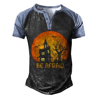 Funny Halloween Be Afraid Gift Graphic Design Printed Casual Daily Basic Men's Henley Shirt Raglan Sleeve 3D Print T-shirt - Thegiftio UK
