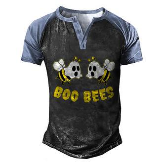 Funny Halloween Boo Bee Halloween Bee Spooky Trick Or Treat Graphic Design Printed Casual Daily Basic Men's Henley Shirt Raglan Sleeve 3D Print T-shirt - Thegiftio UK