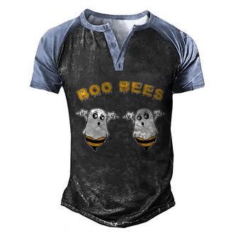 Funny Halloween Boo Bees Boo Bees Halloween Funny Graphic Design Printed Casual Daily Basic Men's Henley Shirt Raglan Sleeve 3D Print T-shirt - Thegiftio UK