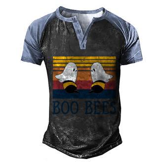 Funny Halloween Boo Bees Halloween Family Halloween Family Matching Halloween Men's Henley Shirt Raglan Sleeve 3D Print T-shirt - Thegiftio UK