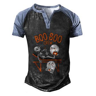 Funny Halloween Boo Boo Crew Ghost Doctor Paramedic Emt Nurse Halloween Men's Henley Shirt Raglan Sleeve 3D Print T-shirt - Thegiftio UK
