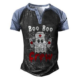 Funny Halloween Boo Boo Crew Halloween Nurse Halloween Nursing Nurse Fall N Men's Henley Shirt Raglan Sleeve 3D Print T-shirt - Thegiftio UK