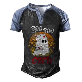 Funny Halloween Boo Boo Crew Halloween Vintage Min Graphic Design Printed Casual Daily Basic Men's Henley Shirt Raglan Sleeve 3D Print T-shirt - Thegiftio UK