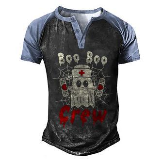 Funny Halloween Boo Boo Crew Nurse Ghost Costume Funny Halloween Gift Men's Henley Shirt Raglan Sleeve 3D Print T-shirt - Thegiftio UK