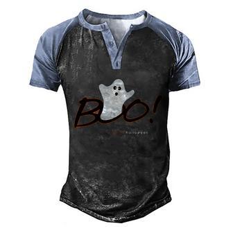 Funny Halloween Boo Happy Halloween Ghost Graphic Design Printed Casual Daily Basic Men's Henley Shirt Raglan Sleeve 3D Print T-shirt - Thegiftio UK