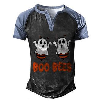 Funny Halloween Boobees Funny Halloween Boo Bees Boobies Graphic Design Printed Casual Daily Basic Men's Henley Shirt Raglan Sleeve 3D Print T-shirt - Thegiftio UK