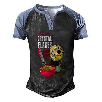 Funny Halloween Camp Crystal Flakes Graphic Design Printed Casual Daily Basic Men's Henley Shirt Raglan Sleeve 3D Print T-shirt - Thegiftio UK