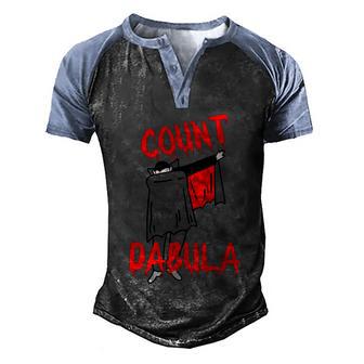 Funny Halloween Count Dabula Dabbing Vampire Halloween Graphic Design Printed Casual Daily Basic Men's Henley Shirt Raglan Sleeve 3D Print T-shirt - Thegiftio UK