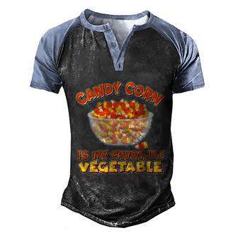 Funny Halloween Cute Halloween Candy Corn Is My Favorite Vegetable Graphic Design Printed Casual Daily Basic Men's Henley Shirt Raglan Sleeve 3D Print T-shirt - Thegiftio UK
