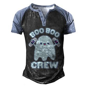 Funny Halloween Cute Halloween Cute Halloween Boo Boo Crew Band Aid Ghost Men's Henley Shirt Raglan Sleeve 3D Print T-shirt - Thegiftio UK
