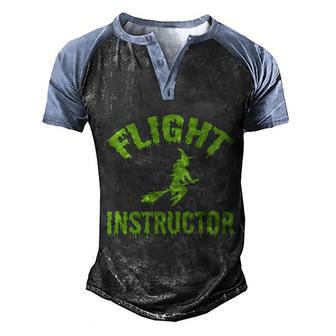 Funny Halloween Flight Instructor Witch Graphic Design Printed Casual Daily Basic Men's Henley Shirt Raglan Sleeve 3D Print T-shirt - Thegiftio UK