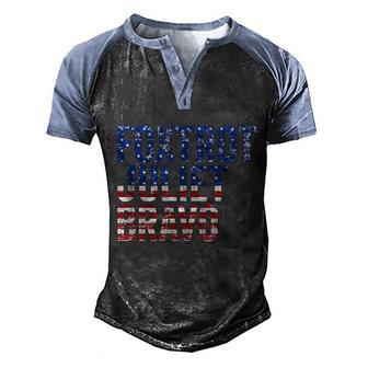 Funny Halloween Foxtrot Juliet Bravo Funny Anti Biden Pro America Us Funny Men's Henley Shirt Raglan Sleeve 3D Print T-shirt - Thegiftio UK