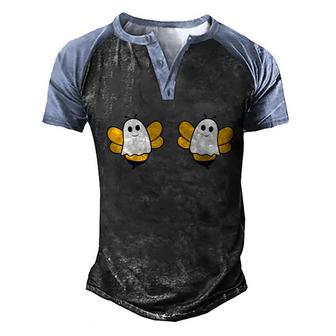 Funny Halloween Funny Boo Bees Halloween Graphic Design Printed Casual Daily Basic Men's Henley Shirt Raglan Sleeve 3D Print T-shirt - Thegiftio UK
