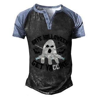Funny Halloween Funny Vaccinated Witches Save Halloween Graphic Design Printed Casual Daily Basic Men's Henley Shirt Raglan Sleeve 3D Print T-shirt - Thegiftio UK