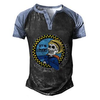 Funny Halloween Get In Losers Were Saving Halloweentown Graphic Design Printed Casual Daily Basic Men's Henley Shirt Raglan Sleeve 3D Print T-shirt - Thegiftio UK