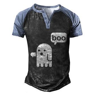 Funny Halloween Ghost Boo Thumbs Down Graphic Design Printed Casual Daily Basic Men's Henley Shirt Raglan Sleeve 3D Print T-shirt - Thegiftio UK