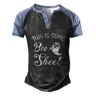 Funny Halloween Ghost This Is Some Boo Sheet Graphic Design Printed Casual Daily Basic Men's Henley Shirt Raglan Sleeve 3D Print T-shirt - Thegiftio UK