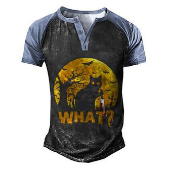 Funny Halloween Halloween Cat What Graphic Design Printed Casual Daily Basic V2 Men's Henley Shirt Raglan Sleeve 3D Print T-shirt - Thegiftio UK