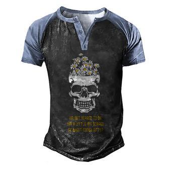 Funny Halloween Halloween Daisy Skull Peace Halloween Sayings Graphic Design Printed Casual Daily Basic Men's Henley Shirt Raglan Sleeve 3D Print T-shirt - Thegiftio UK