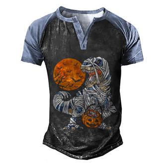 Funny Halloween Halloween Dinosaur Thankful Blessed Fall Graphic Design Printed Casual Daily Basic Men's Henley Shirt Raglan Sleeve 3D Print T-shirt - Thegiftio UK
